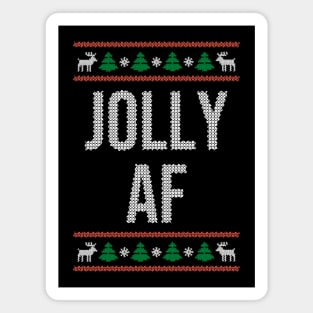 Jolly-AF Funny Ugly Christmas Magnet